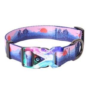 LED Dog Collar Night Safety Light Up Sunset Love Xtra Batteries Included Med NWT